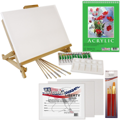 Acrylic painting table easel set