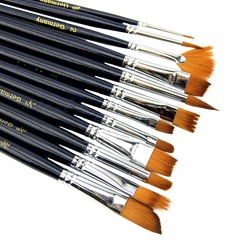 Artist paint brush set nylon hair watercolor acrylic oil painting supplies