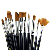 Artist paint brush set nylon hair watercolor acrylic oil painting supplies